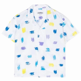 KINDRED Scribble Print Short Sleeve Shirt TurtleneckDesign