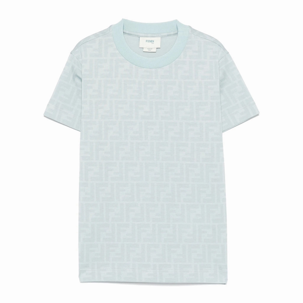 Fendi Kids FF Logo Print T-shirt Summer cool