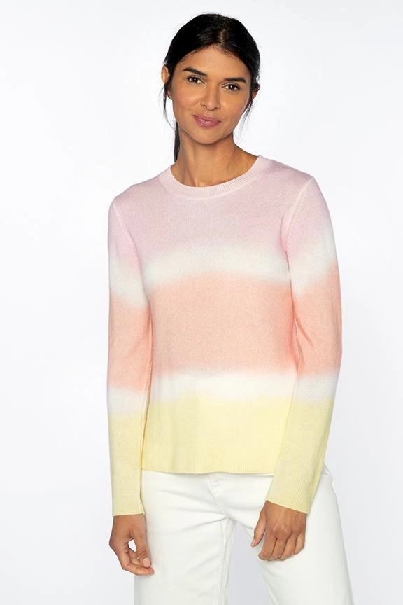 Painted Stripe Crew Thermal Locking Yarn Everyday Knit