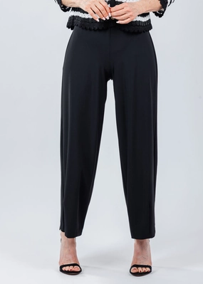 Sally 7/8 High Tech Jersey Pants - Black Flexible Ankle Cuffs