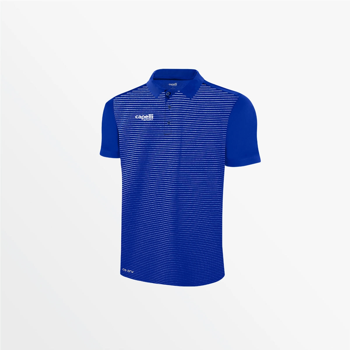 MEN'S CLASSIC SMALL STRIPE POLY POLO ReflectiveAccents