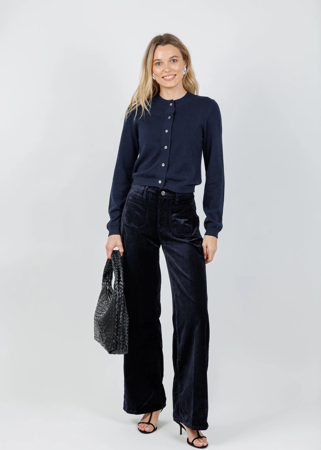 Body Sculpting Le Slim Palazzo Modernist Pocket Jeans - Navy Velvet