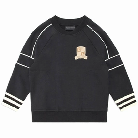 Thermoregulating Fabric OdorControl Emporio Armani Junior Oversized Sweatshirt In Jersey With Logo Crest Patch