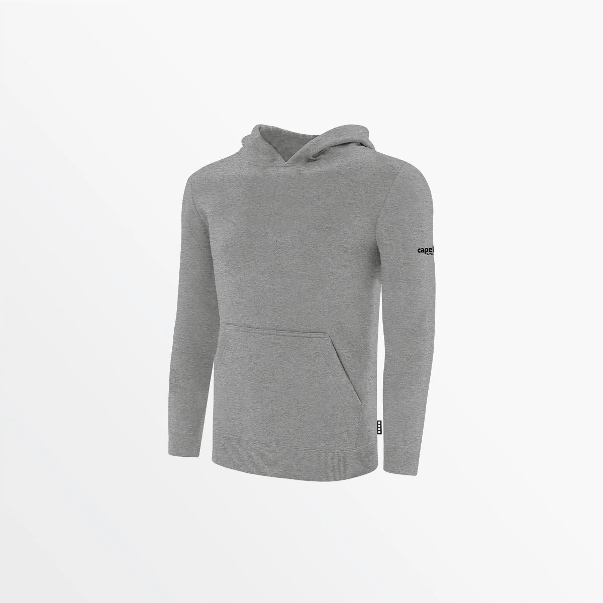 YOUTH BASICS FLEECE PULLOVER HOODIE WITH SLEEVE LOGO RibbedTrims