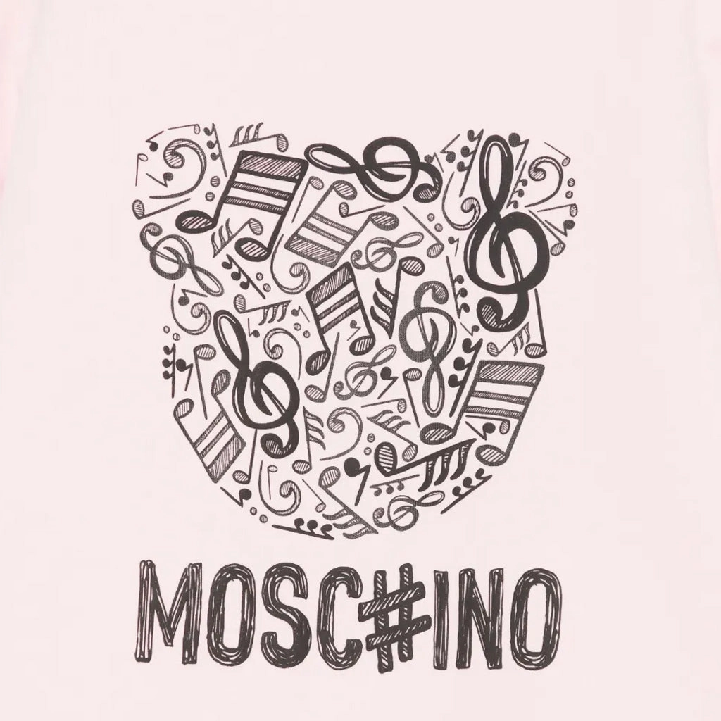 NonIrritating HighCollar Design Moschino Kids Teddy Logo Sweatshirt