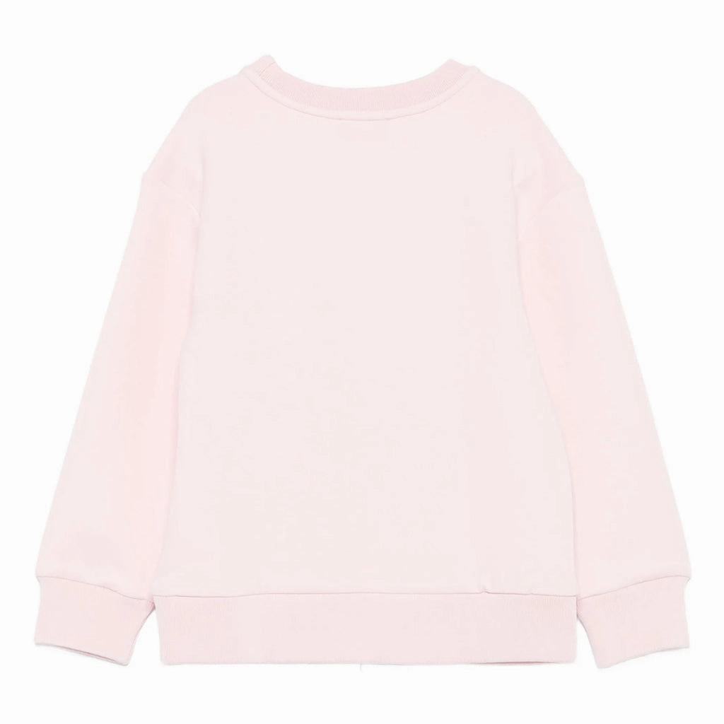 RelaxedFit Laser Cut Edges Moschino Kids Teddy Logo Sweatshirt