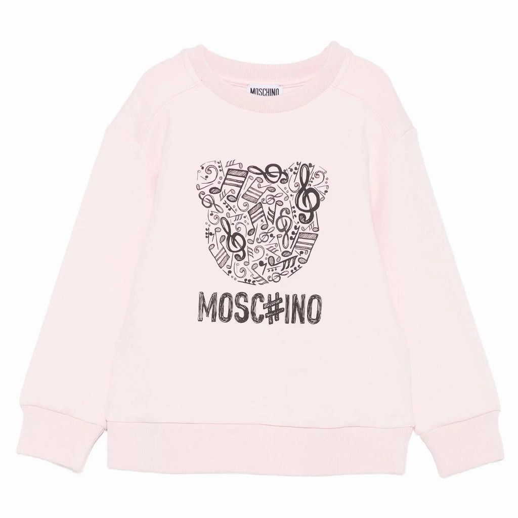 Minimalist Styling Active Tee Moschino Kids Teddy Logo Sweatshirt