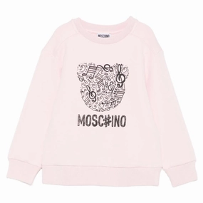 Minimalist Styling Active Tee Moschino Kids Teddy Logo Sweatshirt
