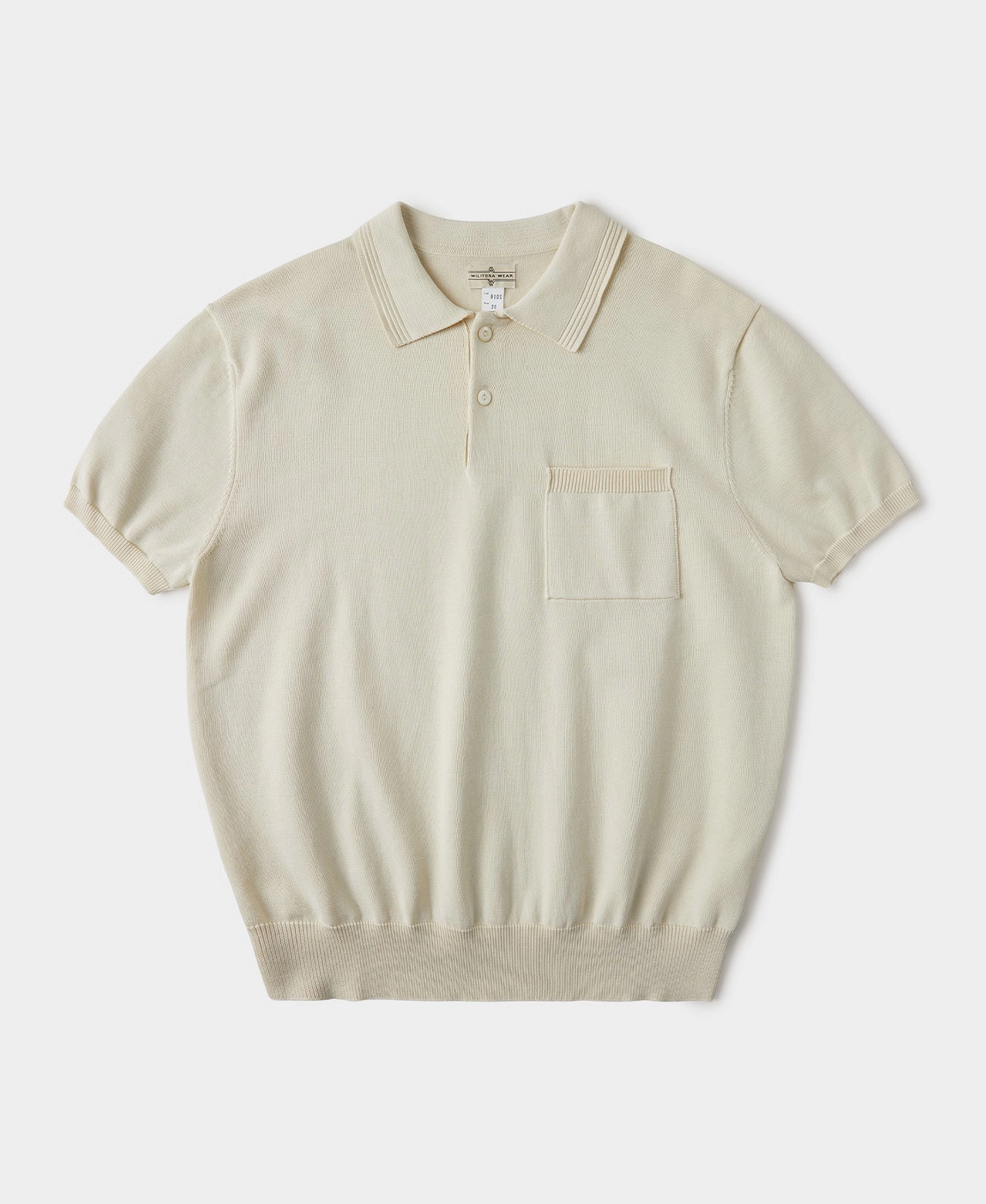 Lot 910S Knit Polo Shirt - Ivory Colorfast Material