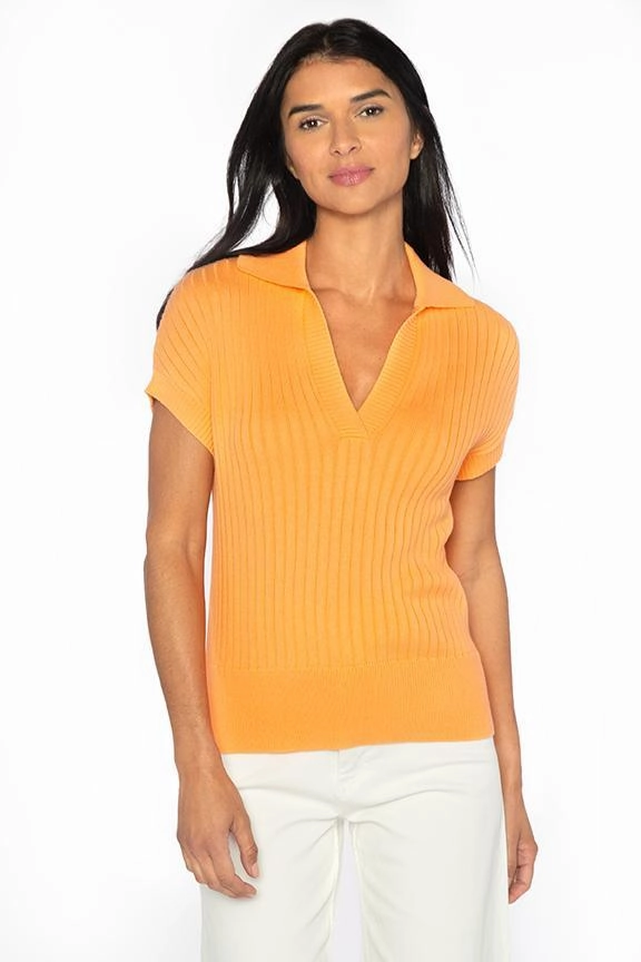 Rib Cap Sleeve Polo Comfy Performance