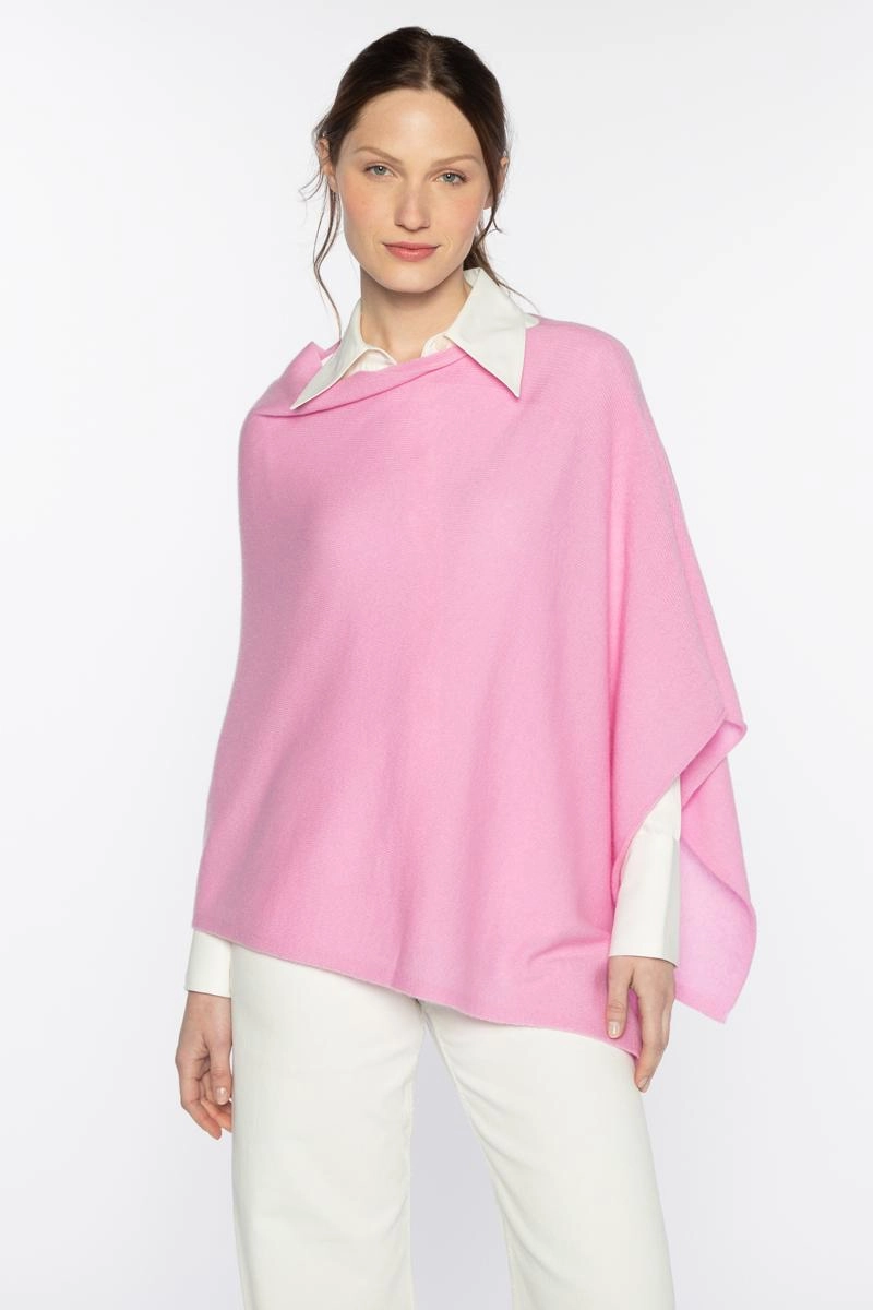 Rib Detail Poncho Soft and Elegant