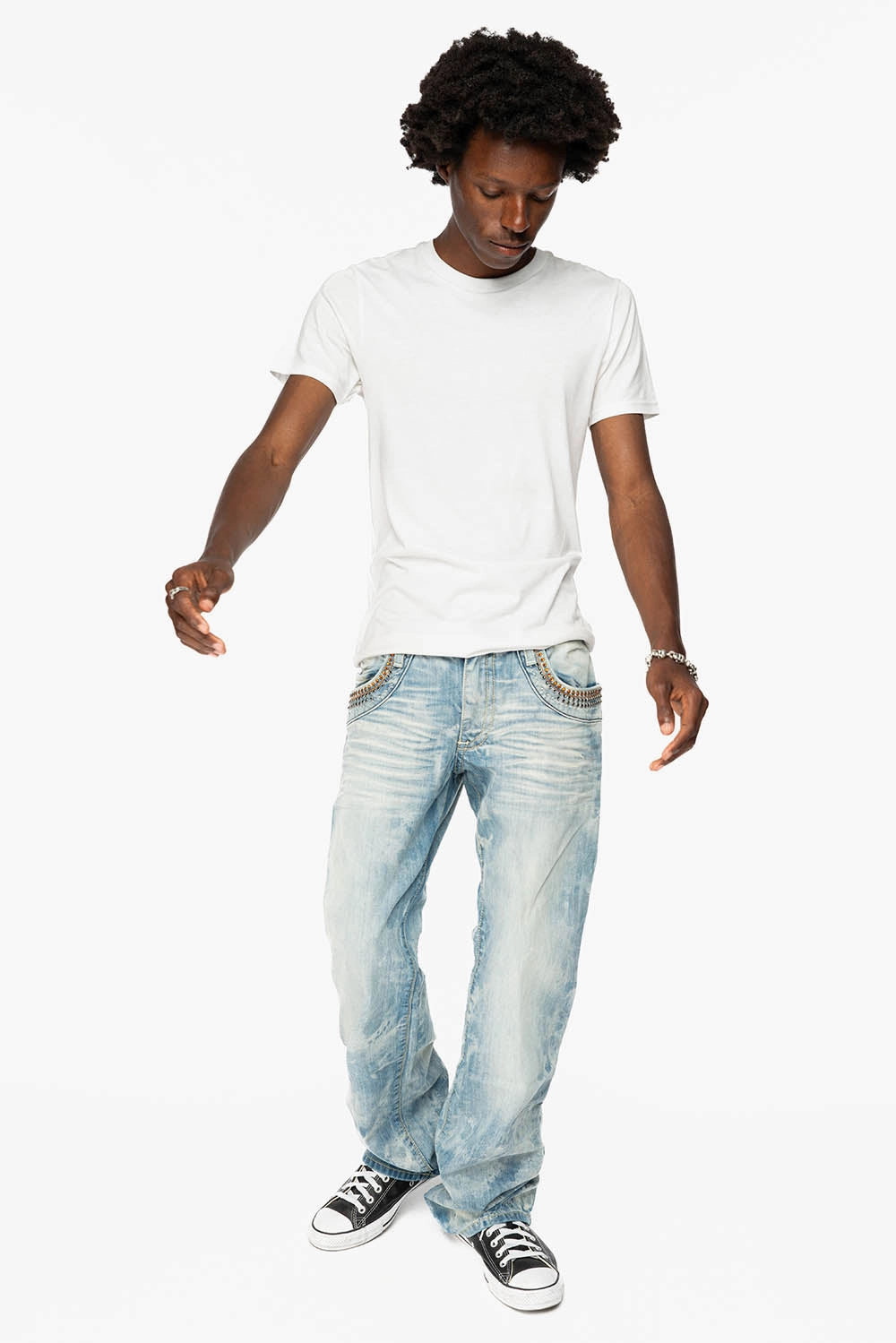 Multi Pocket Design Winter Warmth Professional Wear ROBIN??S LIMITED EDITION CHEROKEE BLUE WASH WITH MONTANA AND ORANGE CRYSTALS