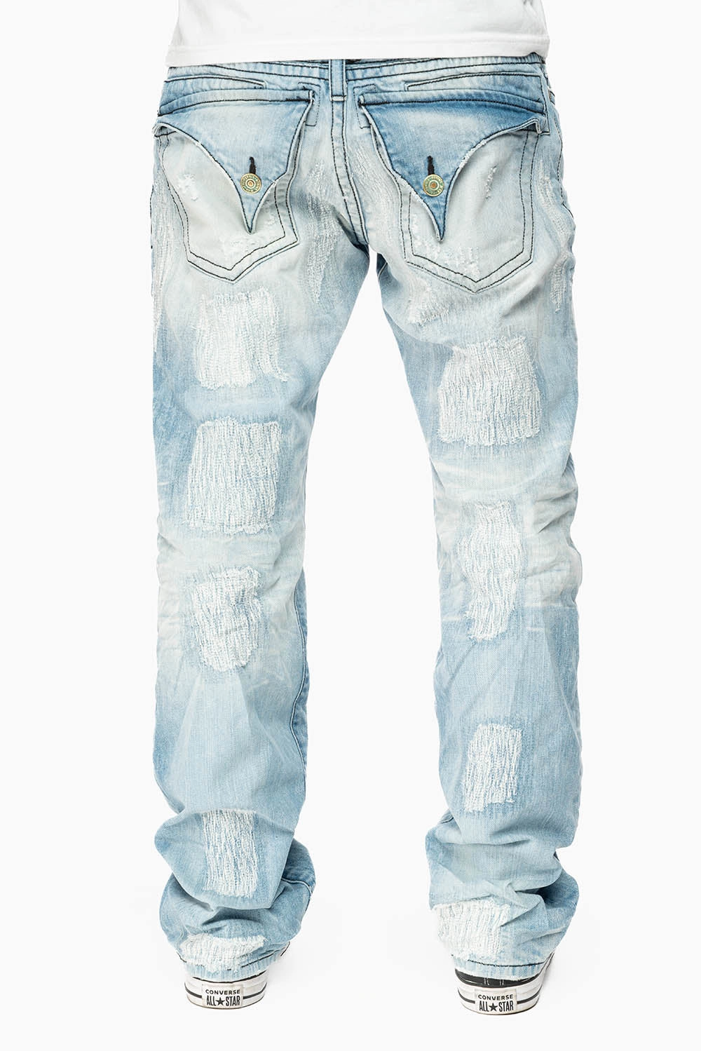 Modern Fit ROBIN'S LIMITED EDITION REPAIRED JEANS IN 5D LIGHT BLUE WASH
