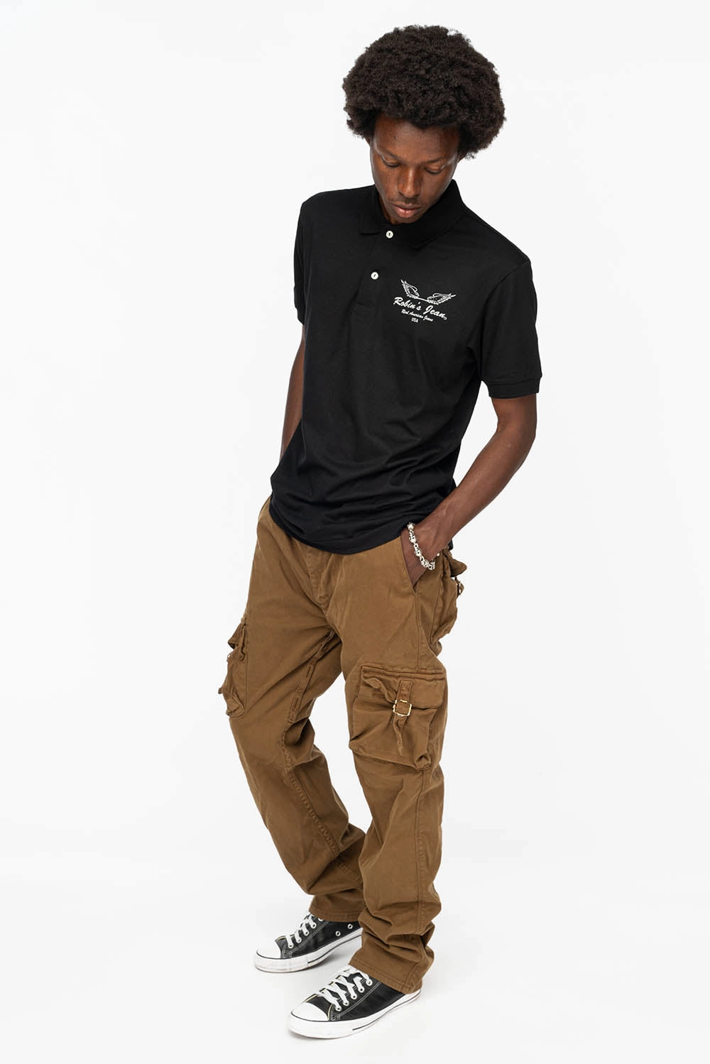 ROBINS NEW MILITARY STYLE CARGO PANTS IN KANGAROU COLOR WASH Winter Warmth Durable