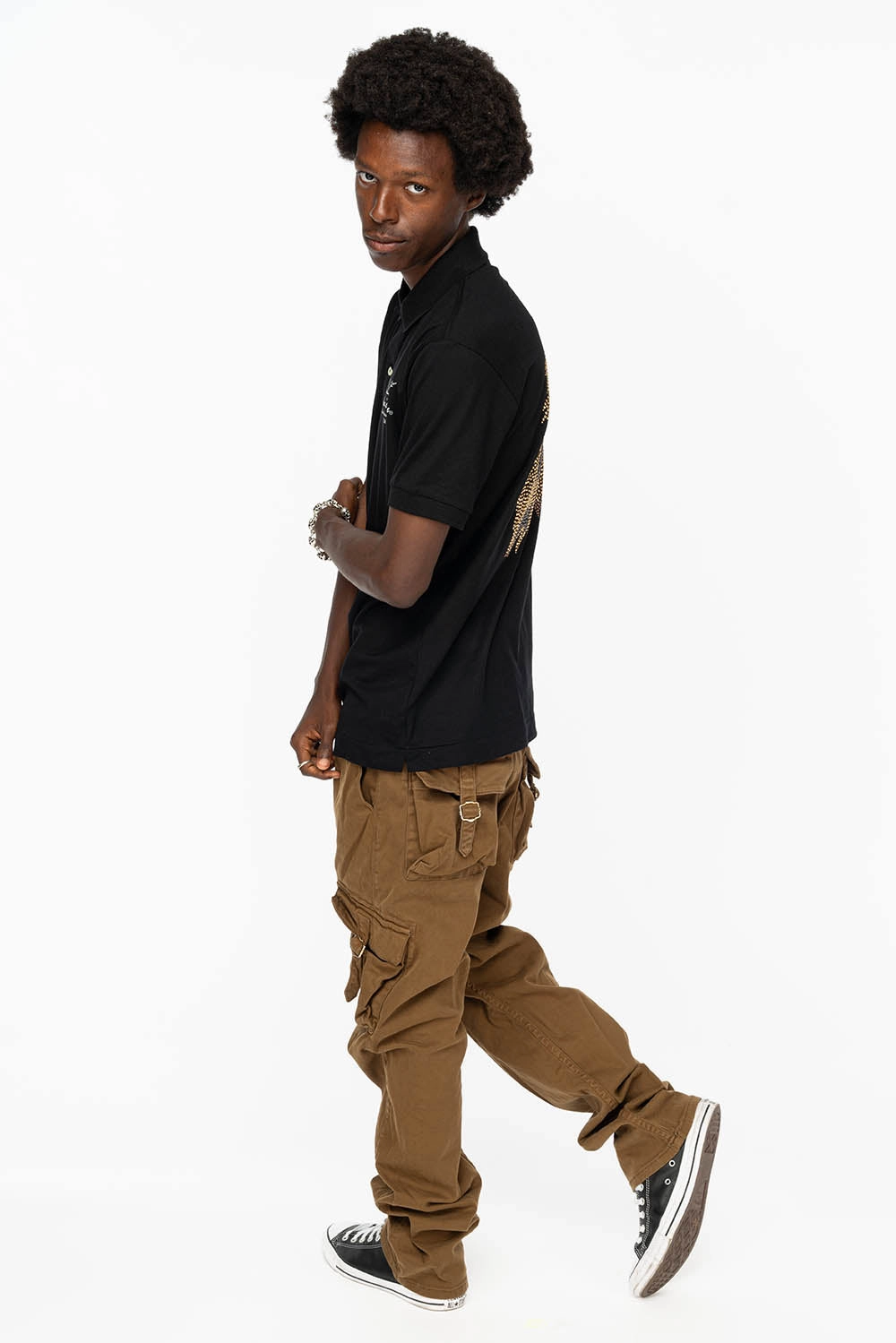 ROBINS NEW MILITARY STYLE CARGO PANTS IN KANGAROU COLOR WASH General Fit Spring Mood Office Wear Minimalist