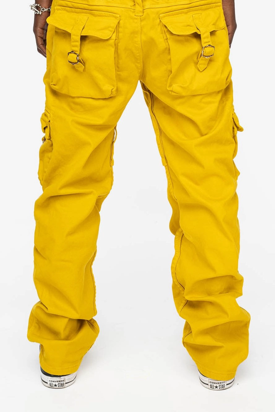 Common Outfit Everyday Fashion Lover ROBINS NEW MILITARY STYLE CARGO PANTS IN MUSTARD COLOR WASH