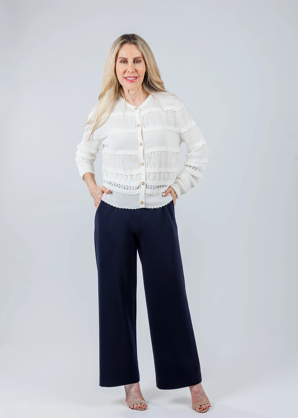 Effortless Layering Ross Fringe Cardigan - Off White