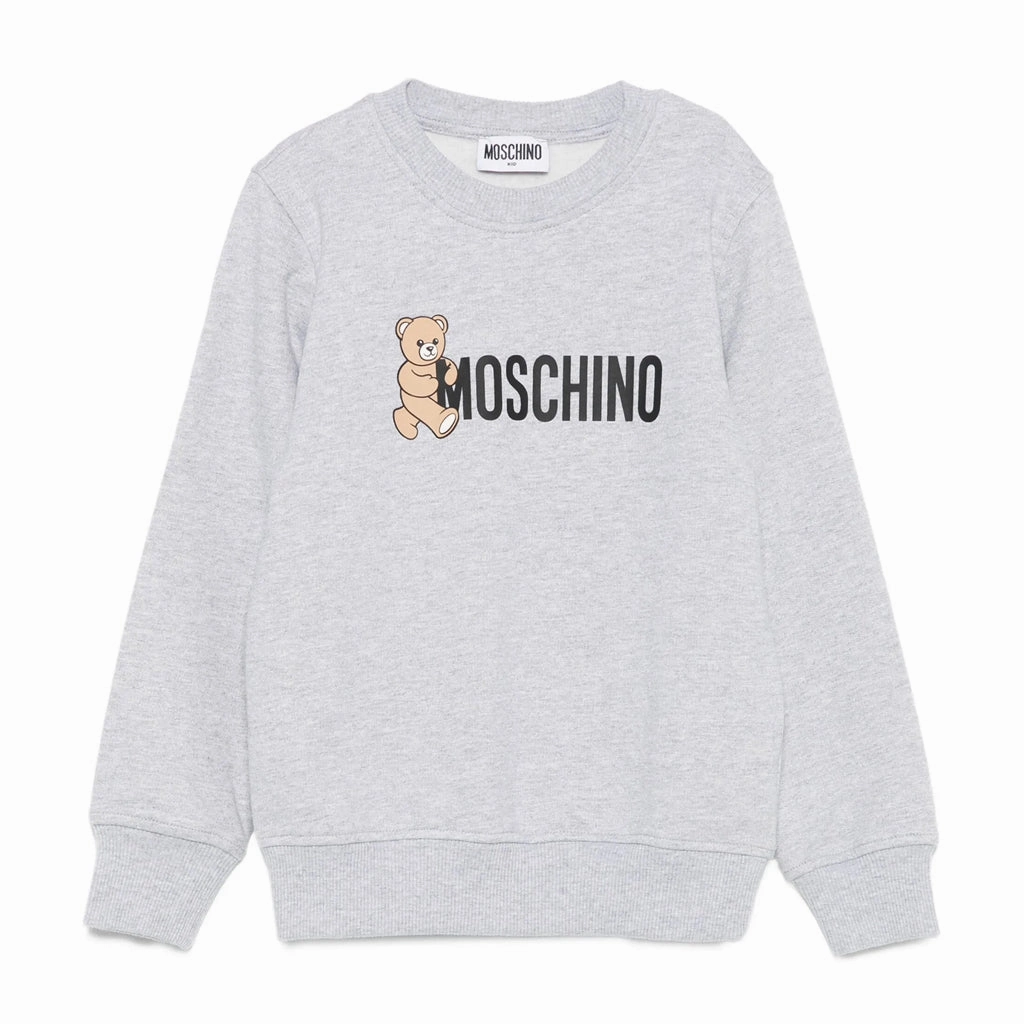 Moschino Kids Teddy Logo Sweatshirt AntiPilling Technology MinimalistStyle