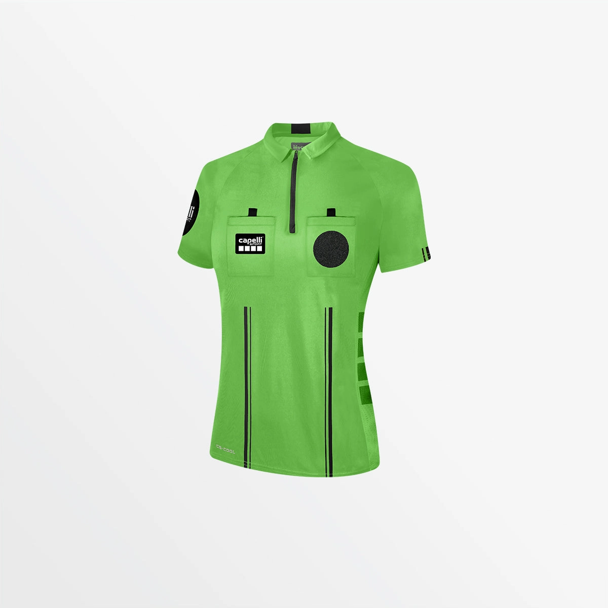 WOMEN'S OFFICIAL REFEREE 1/4 ZIP SHORT SLEEVE JERSEY ConvertibleCollar Bonded Seam Construction