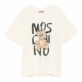 Modern Casual Moschino Kids Teddy Logo Maxi T-shirt