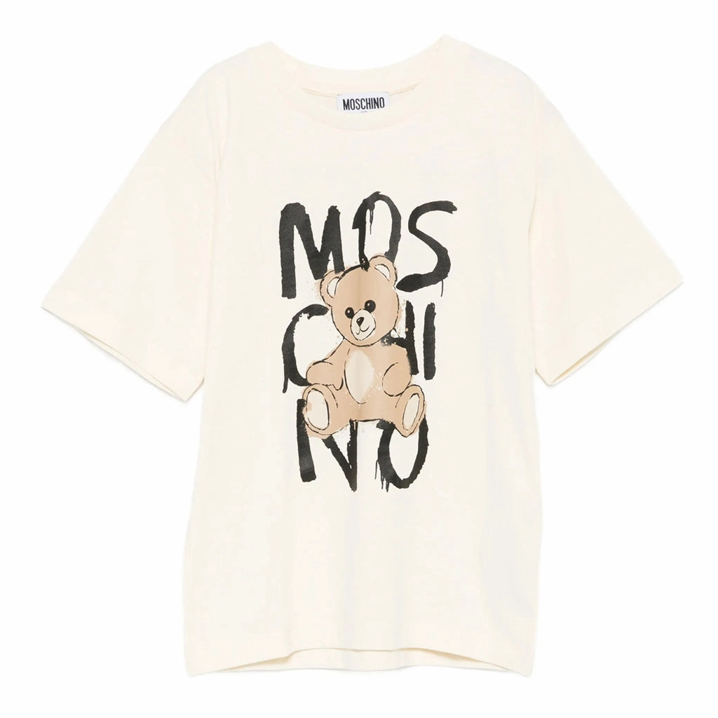 Modern Casual Moschino Kids Teddy Logo Maxi T-shirt