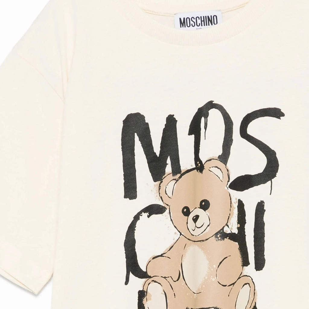 Relaxing Day Moschino Kids Teddy Logo Maxi T-shirt