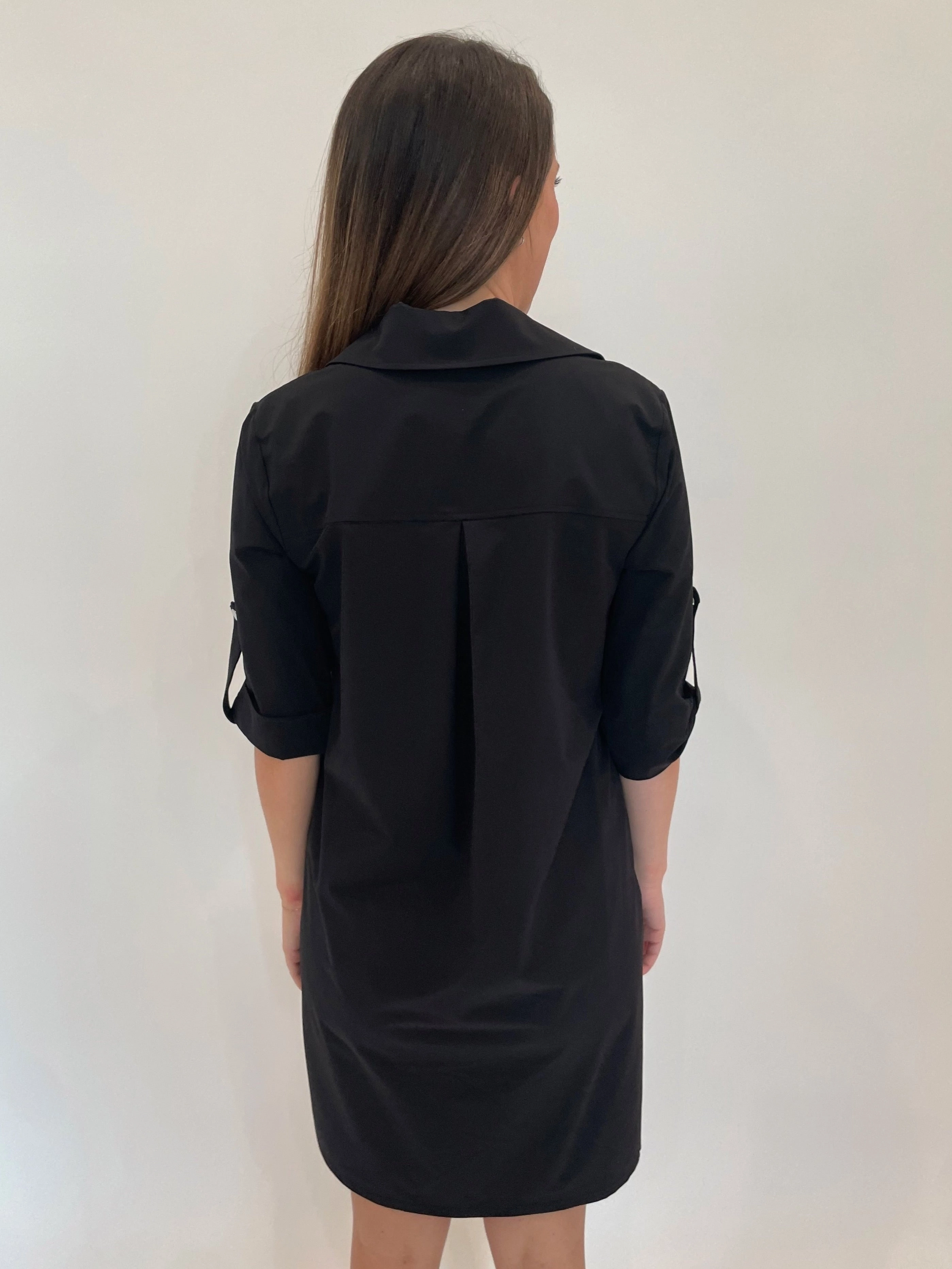 Ryan Tech Dress - Onyx Bare Glow Joyful Look