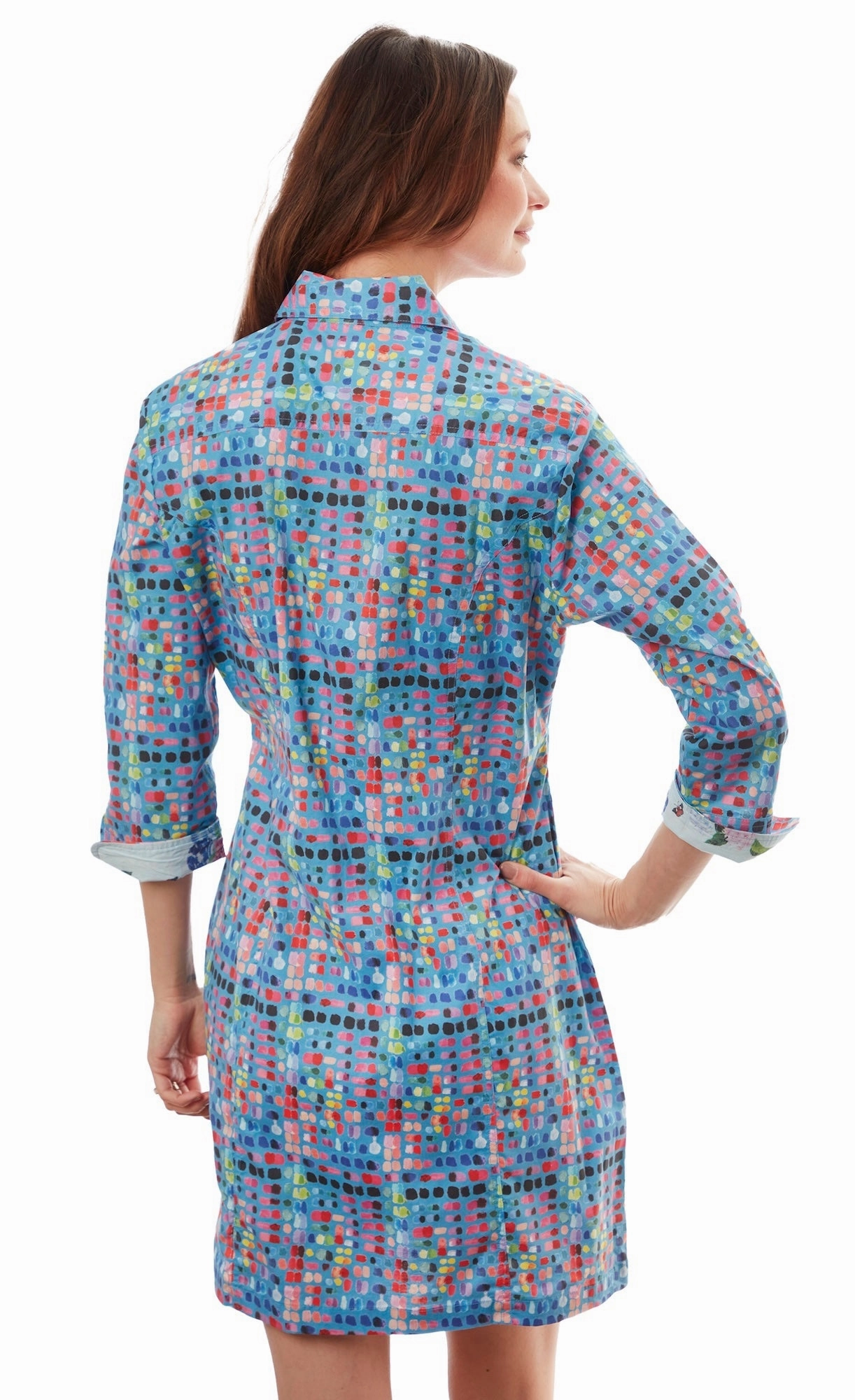 Sag Harbor Dress - Blue Confetti Print Smooth Wear