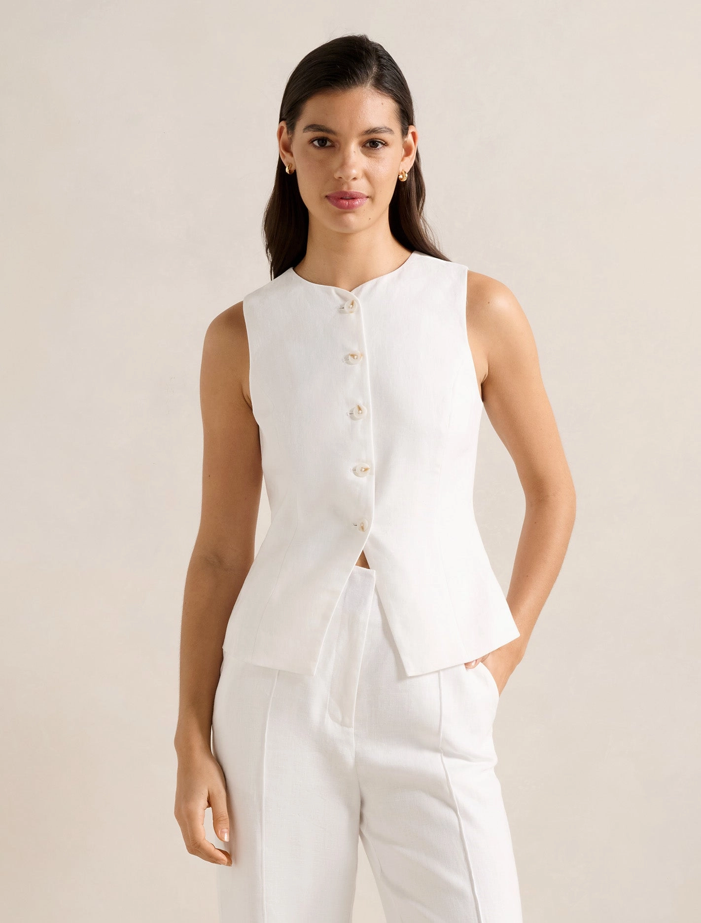 ComfortStretch Recycled Polyester Material Saylor Linen Waistcoat