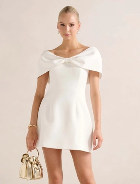 Scottie Strapless Bow Mini Dress Lounge Base Lace Fine