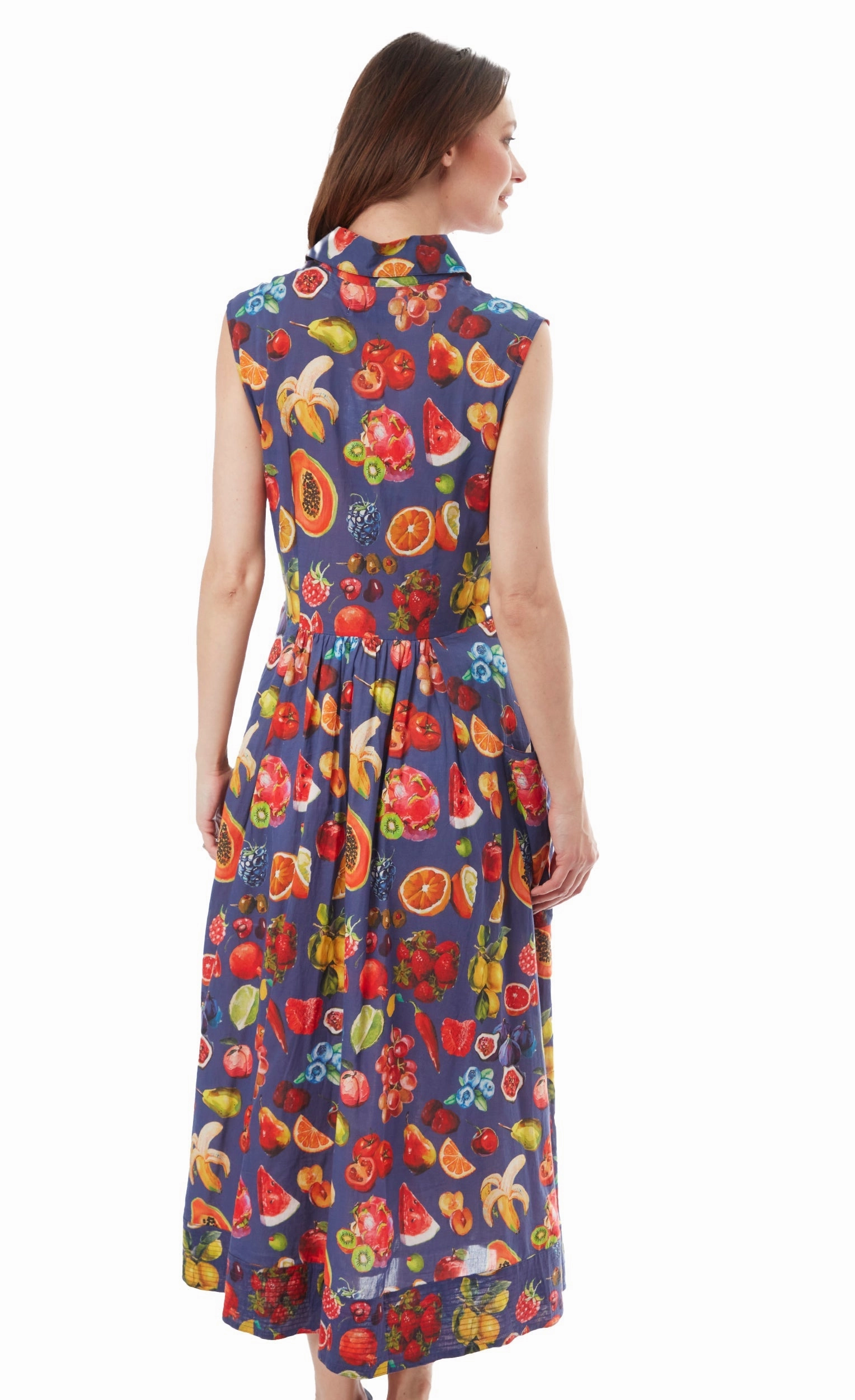 Sea Island Dress - Fruit Print Formal Occasion