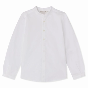 Bonpoint Elies Shirt Minimalist Collar Long Sleeve Polo