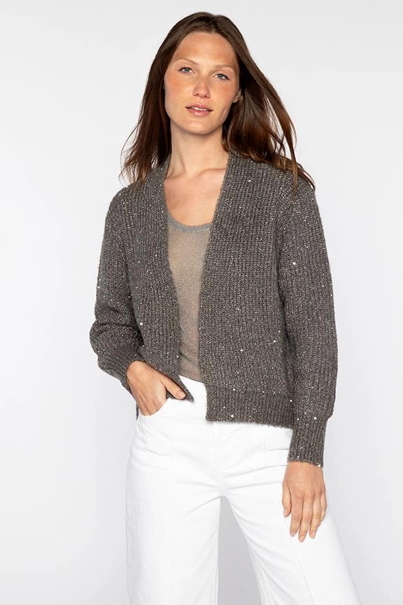 Stylish Everyday Wear Sequin Cardigan