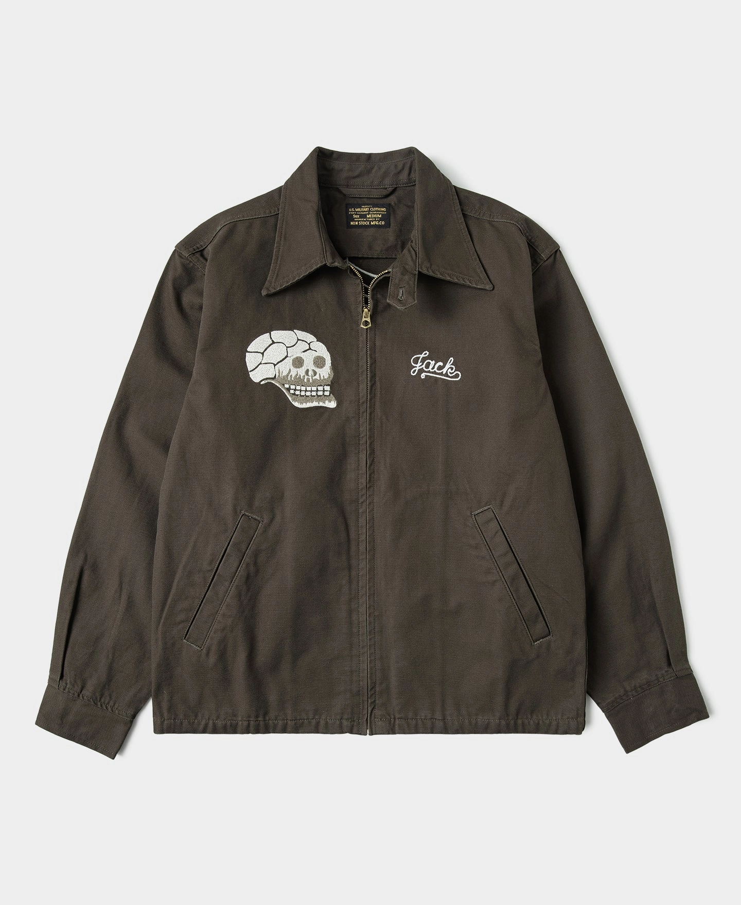 Stay Dry Interior Anti Slip Interior Skull Embroidery Vietnam Souvenir Jacket