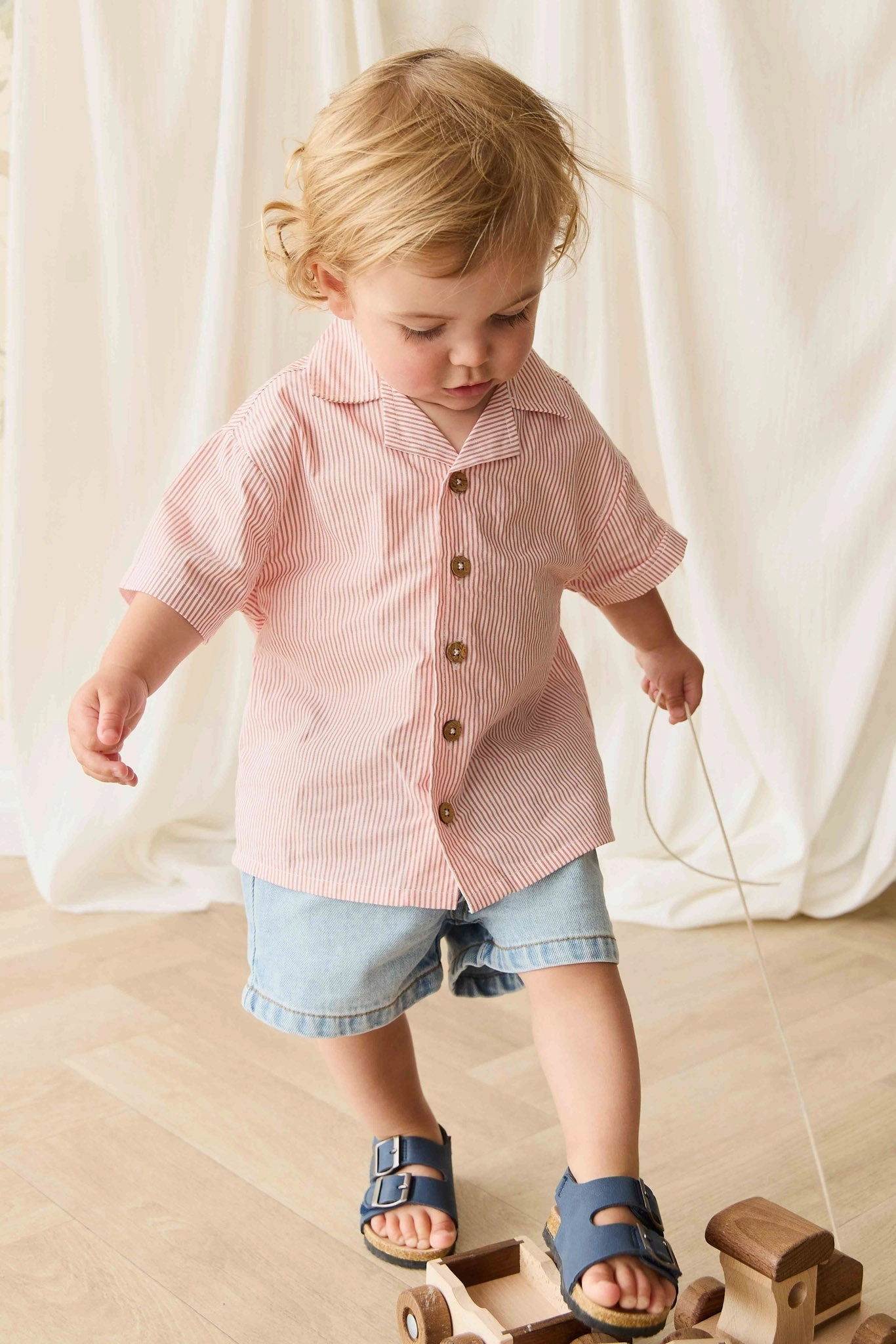 high - rise Reid Denim Short - Antique Blue