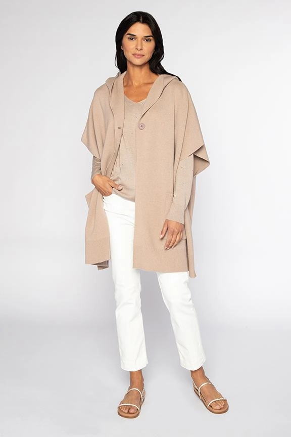 Sleeveless Hooded Oversized Cardigan Soft Warm Layers