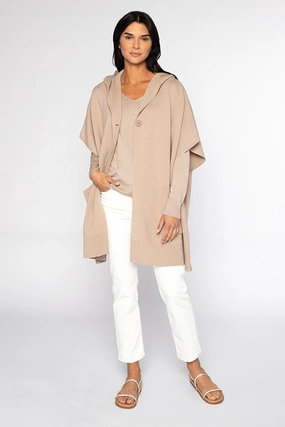 Sleeveless Hooded Oversized Cardigan Soft Warm Layers
