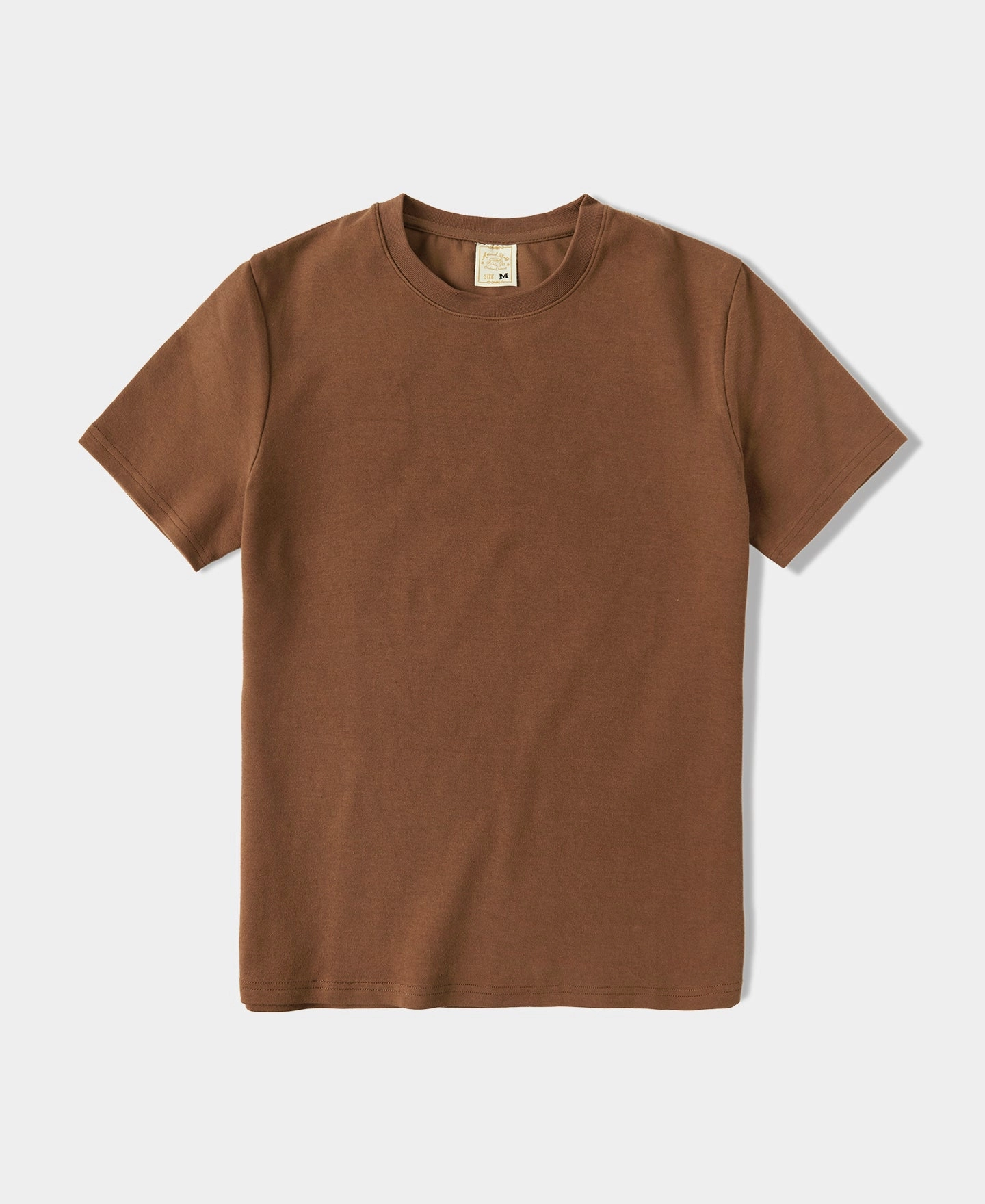 Light Style Slim Fit Crew Neck T-Shirt - Rust Red