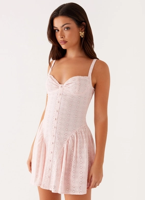 Everyday Use Sugar Plum Mini Dress - Peach