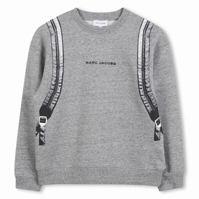 Relaxed Hoodie Double Stitched Hems Little Marc Jacobs Logo Sweatshirt