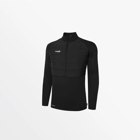 WOMEN'S BASICS THERMA FLEECE WOVEN FRONT 1/4 ZIP WrinkleResistantWeave