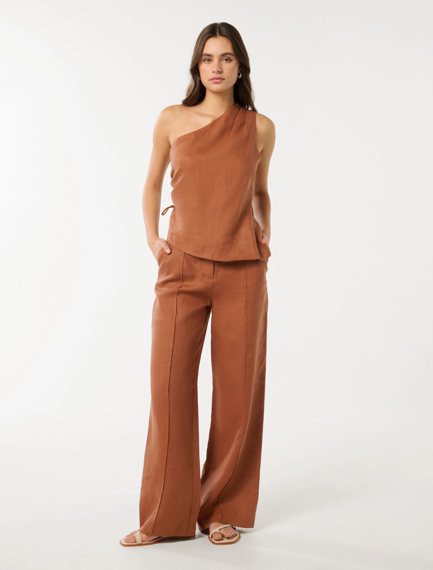 Posey Linen Wide Leg Pants Core Movement