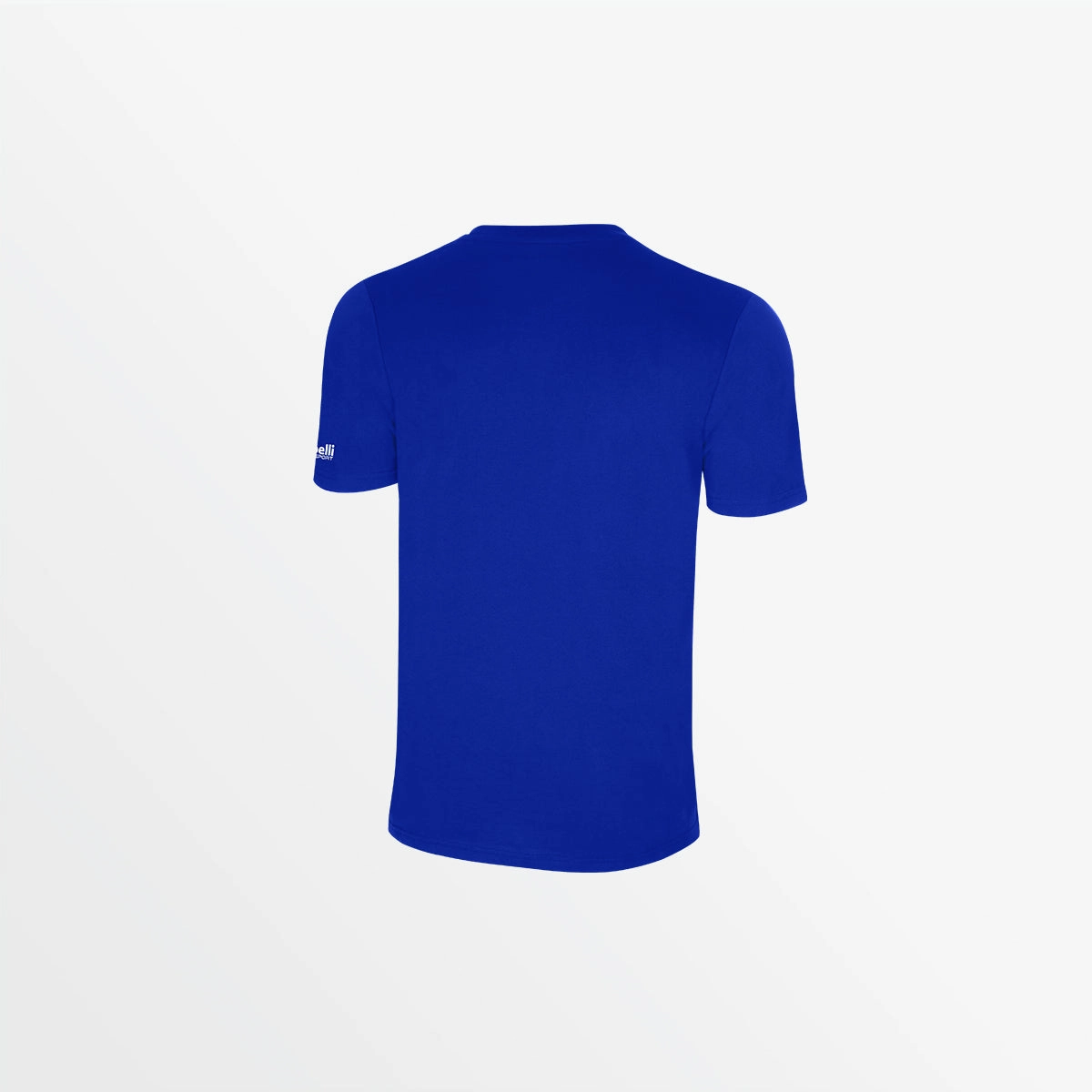 HighElasticity Thread Scoop Neck Shape MEN'S BASICS TEE WITH SLEEVE LOGO