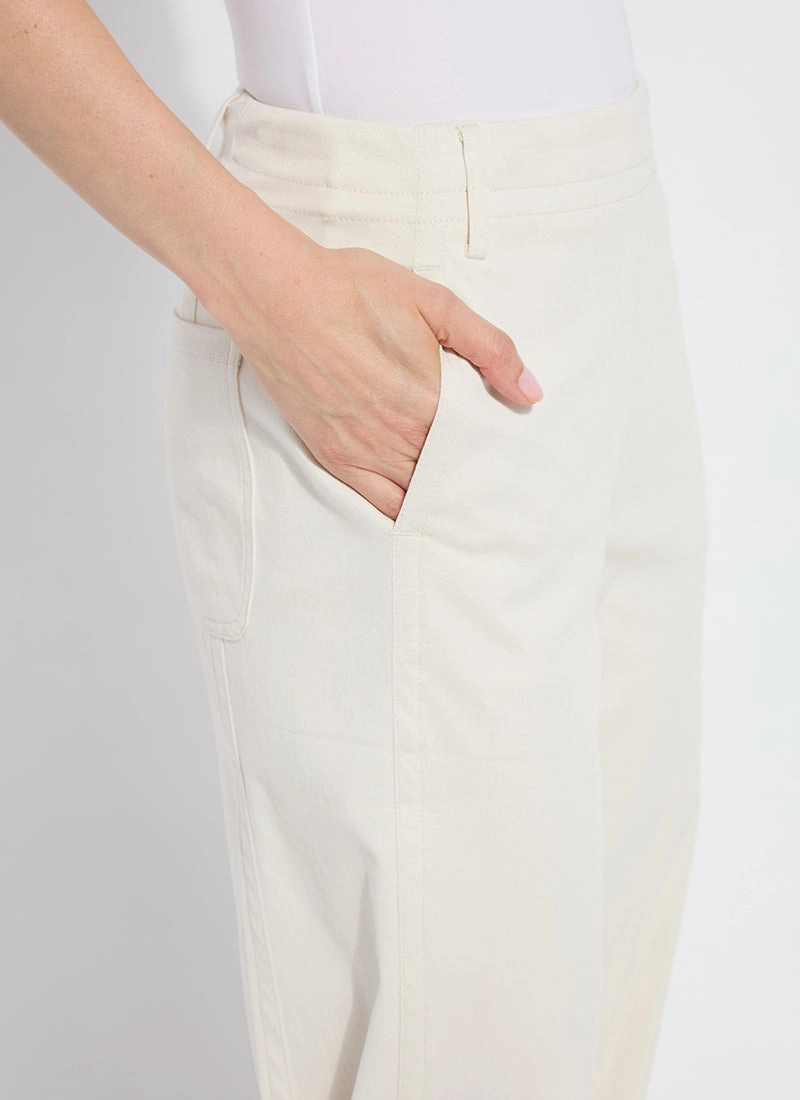 Anelise Barrel Trouser - Oat Chill Ready Anti Friction Lining