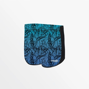 WOMEN'S DISTRESSED OMBRE 2-TONE RUNNING SHORTS Cropped hem Comfy Design