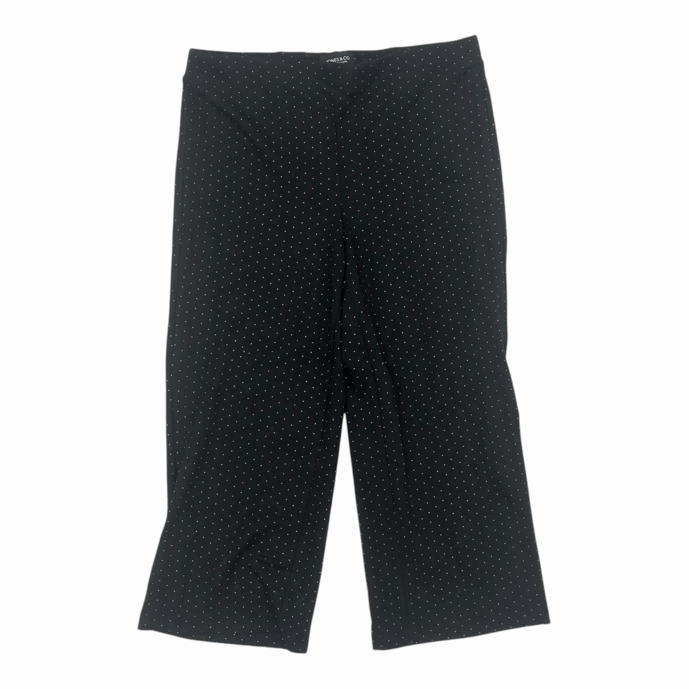 Comfy Essentials Wear Flexibility Built-In Pants Cropped By Jones New York In Black, Size:1X