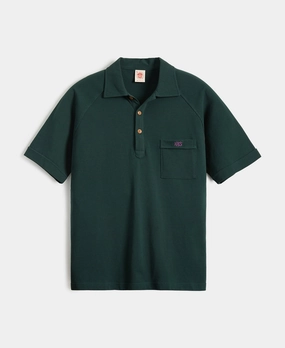 Fit For All Day Perfectly Fit Raglan Sleeve Cotton-Piqu?? Polo Shirt - Dark Green