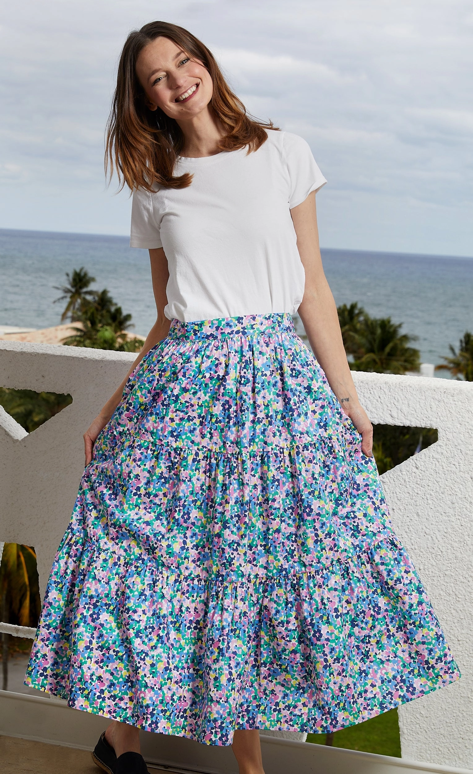 Woodstock Midi Skirt - Floral Simple Look