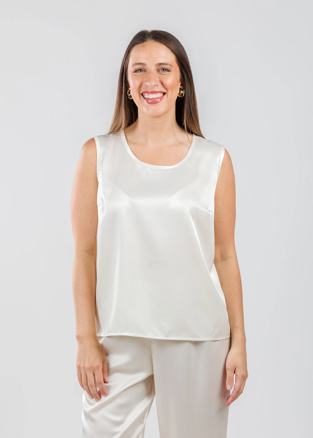 Soft Satin Tank - Ivory Airflow Ventilation System Non Static Finish