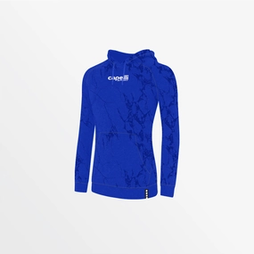 WOMEN'S MARBLE FRENCH TERRY PULLOVER HOODIE High Neck Design